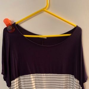 Blue, yellow and striped shirt